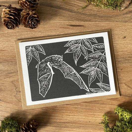 Pipistrelle bat greeting card