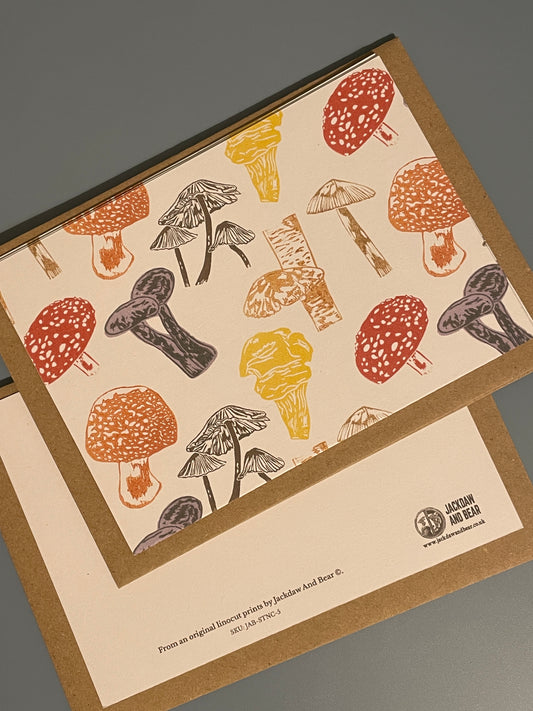 Fungi foray notecards, notelets