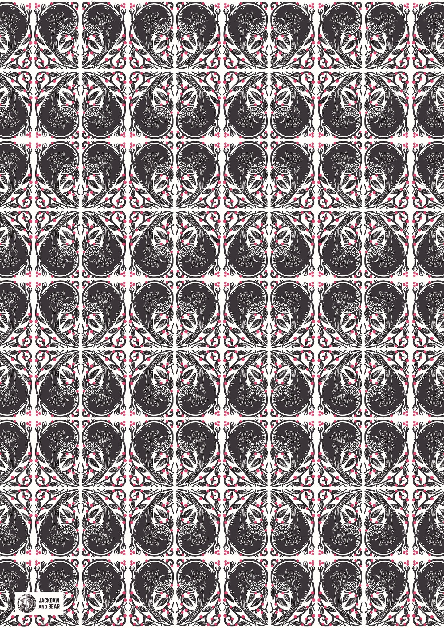 Jackdaw Berries Wrapping Paper – 50 x 70cm
