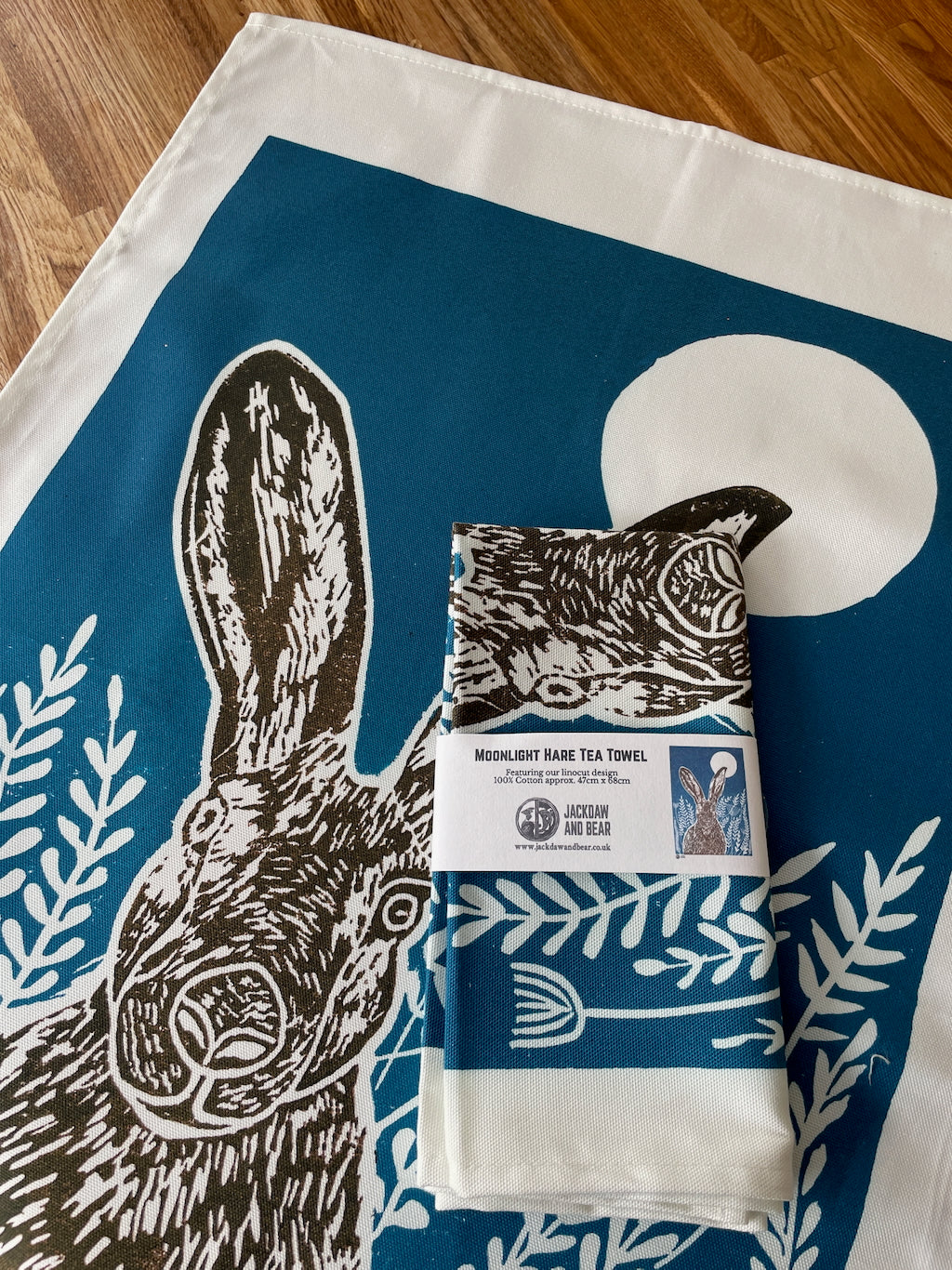 Moonlight Hare Tea Towel