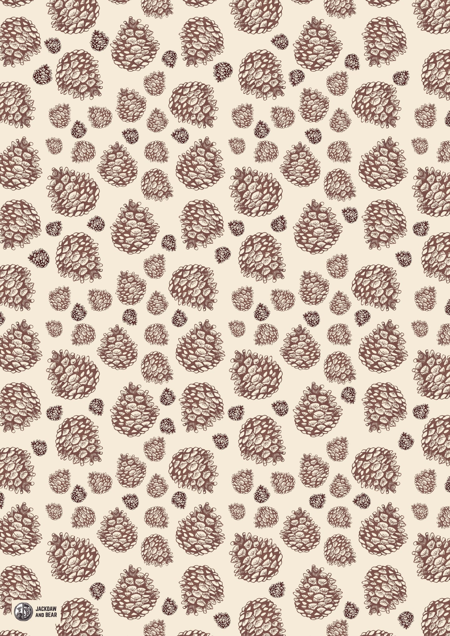 Pinecones Wrapping Paper – 50 x 70cm