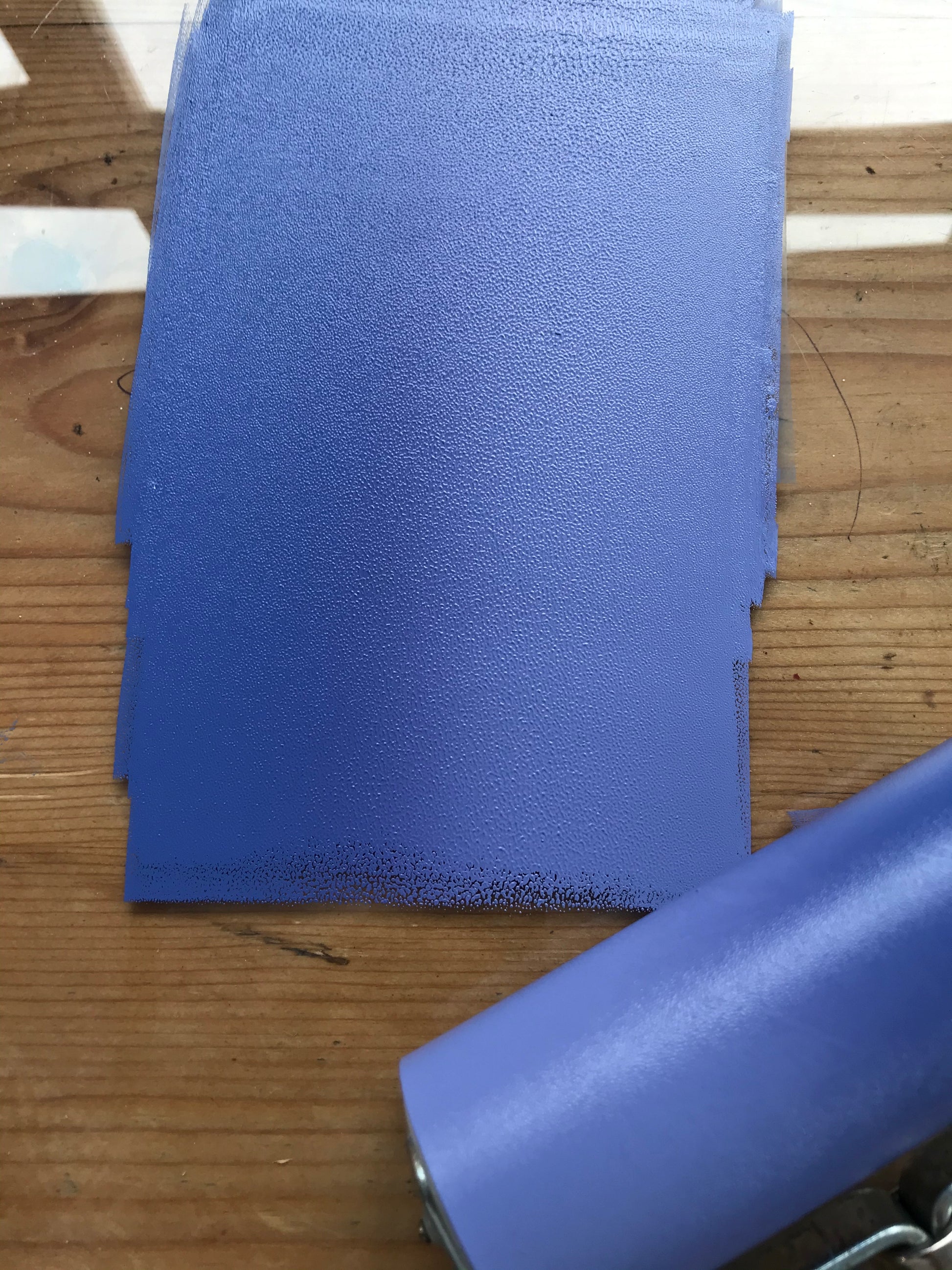 Sweet peas linocut printed in lavender by Jackdaw and Bear