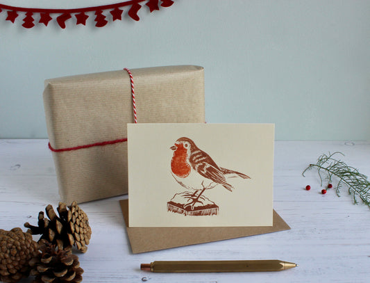 Robin Card Christmas card