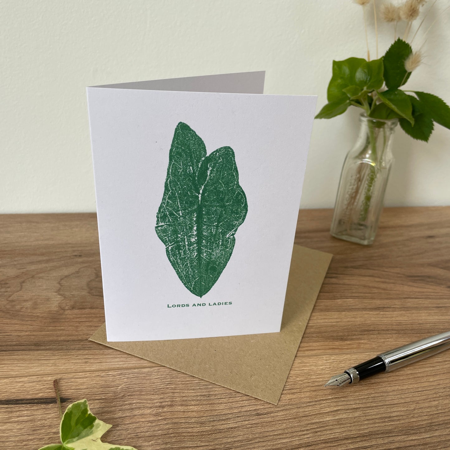 Lords and ladies botanical greeting card