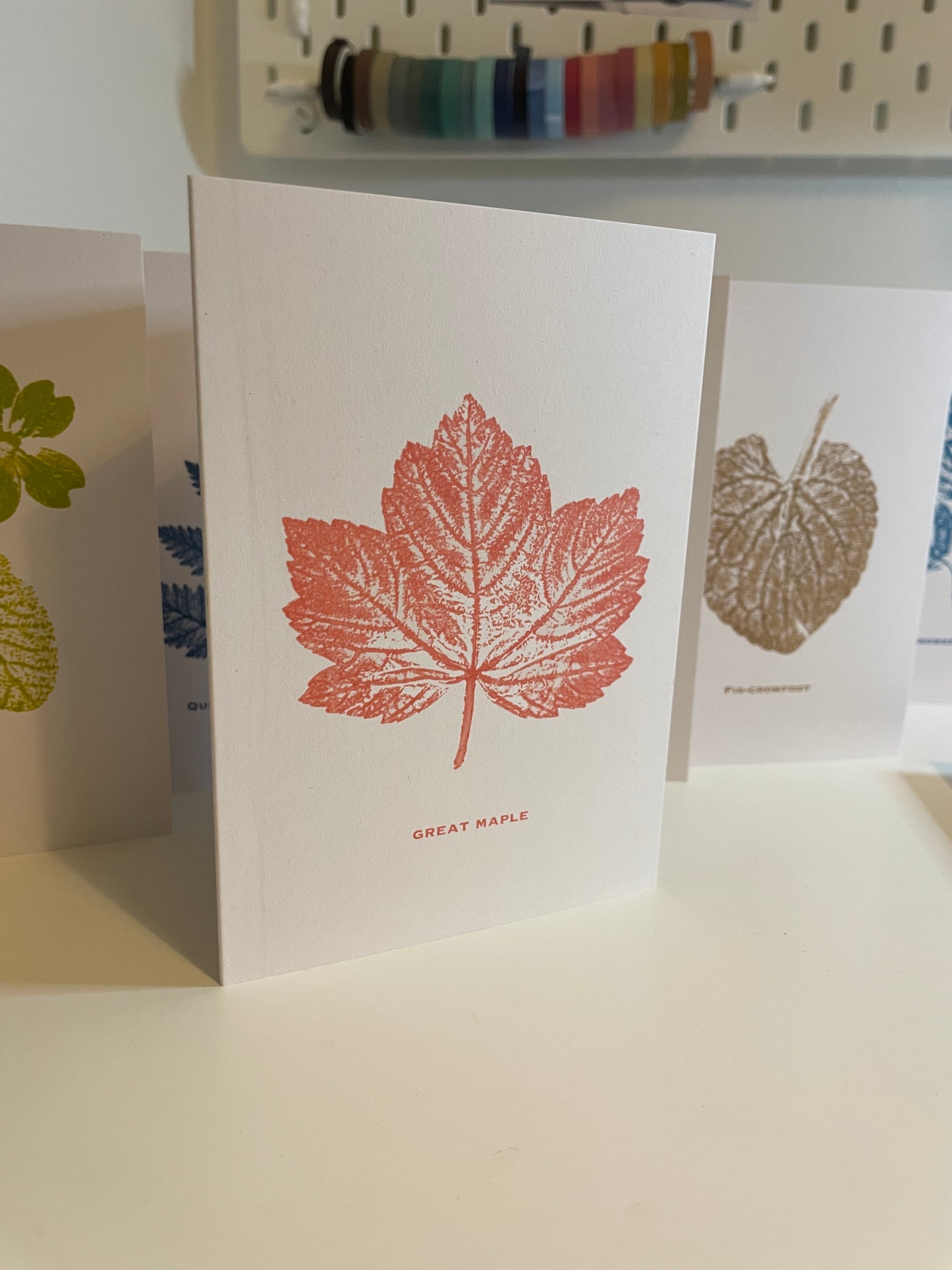 Great maple, Sycamore botanical greeting card