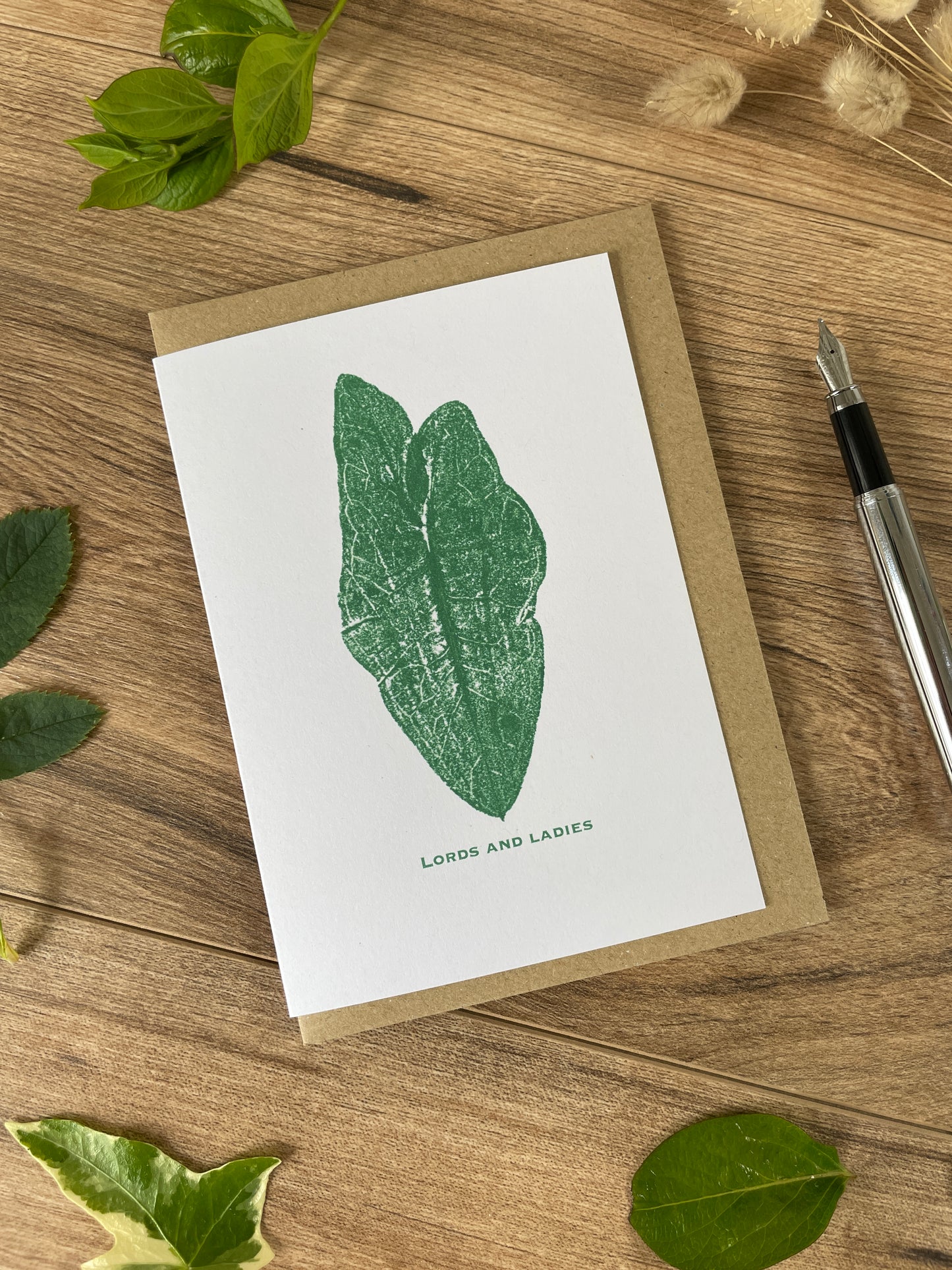Lords and ladies botanical greeting card