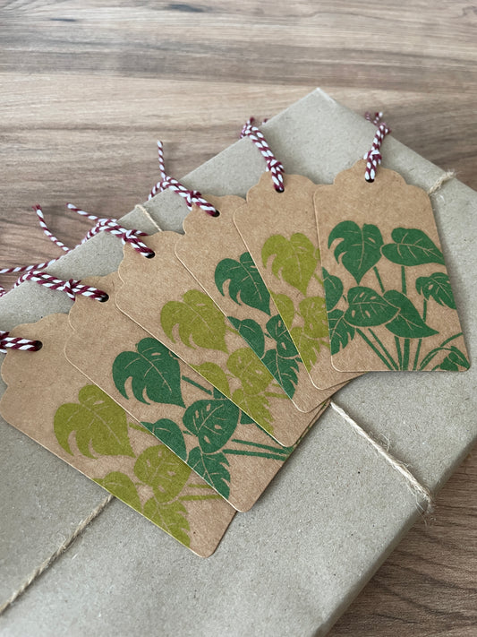 Monstera Gift Tags 6pk