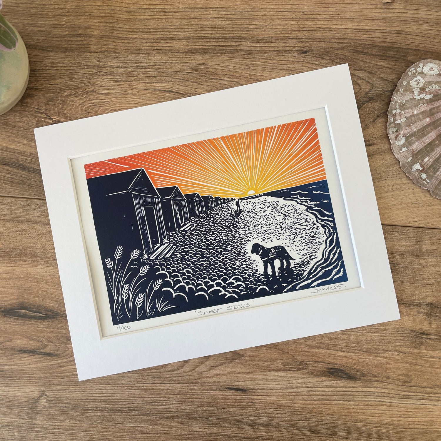 Coastal Linocut Prints