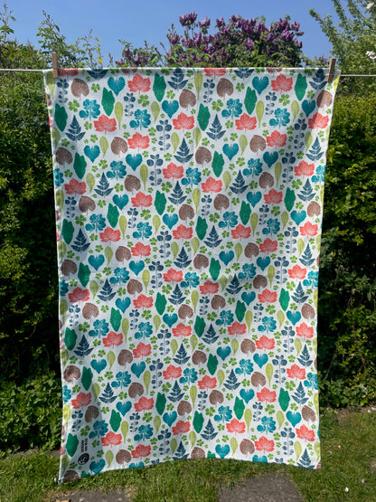 Botanical leaf Tea Towel