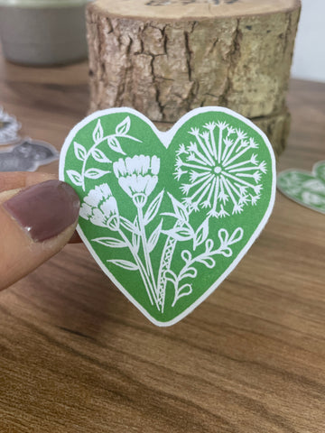 Botanical Heart - Eco friendly Sticker