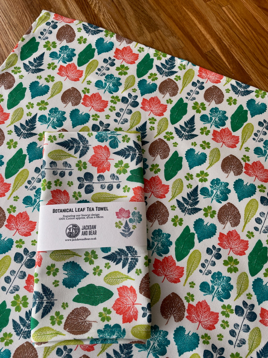 Botanical leaf Tea Towel
