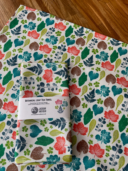 Botanical leaf Tea Towel