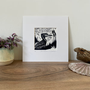 Cormorant - Linocut Art Print