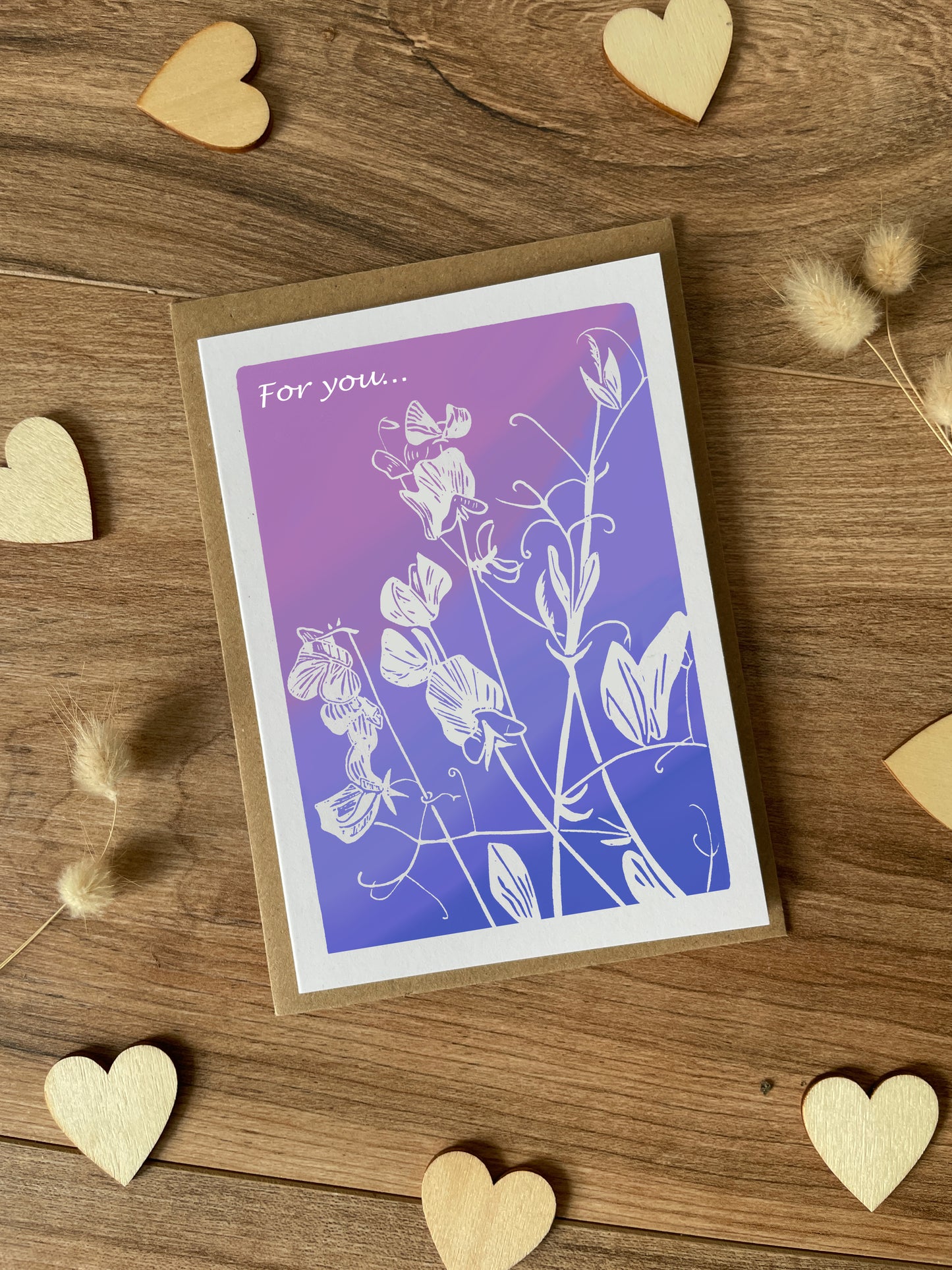 Sweet peas. For you... greeting card