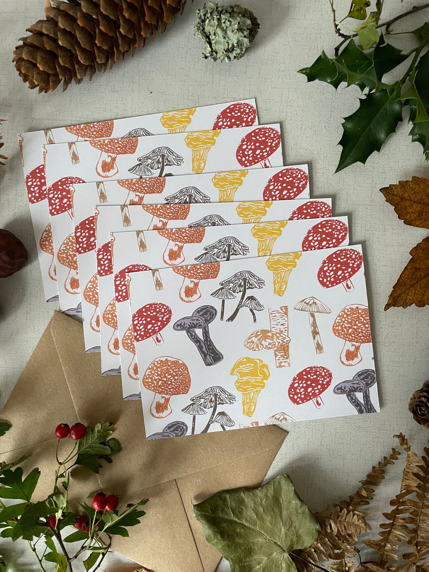 Fungi foray notecards, notelets
