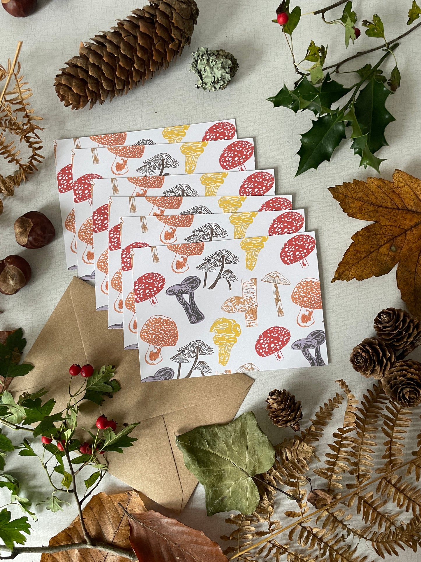 Fungi foray notecards, notelets