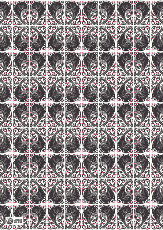 Jackdaw Berries Wrapping Paper – 50 x 70cm