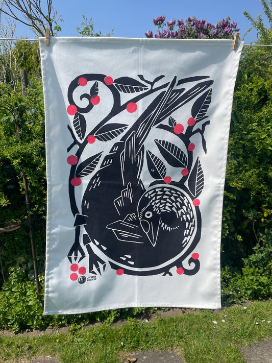 Jackdaw Tea Towel