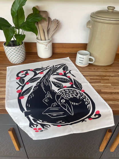 Jackdaw Tea Towel
