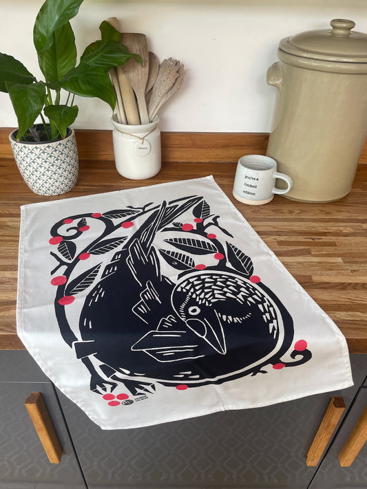 Jackdaw Tea Towel