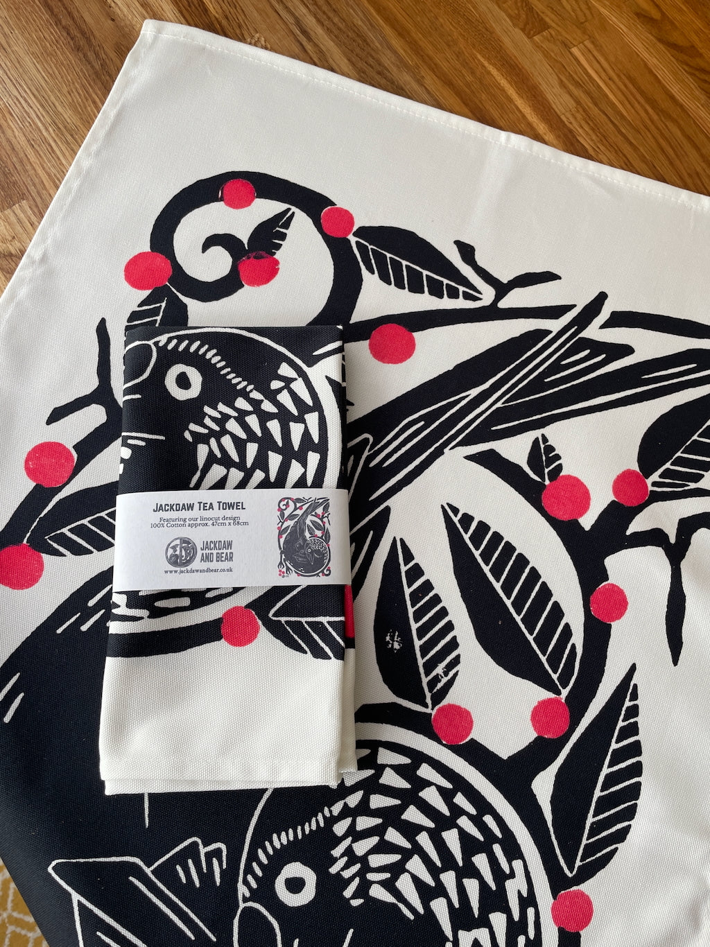 Jackdaw Tea Towel