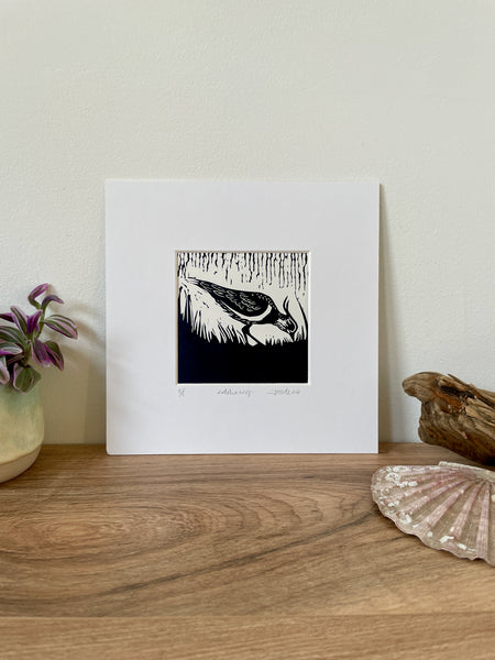 Lapwing - Linocut art print