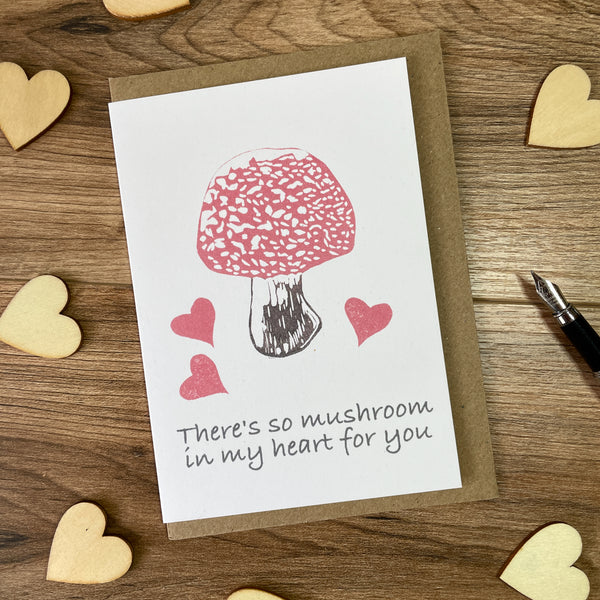 So mushroom room in my heart greeting card