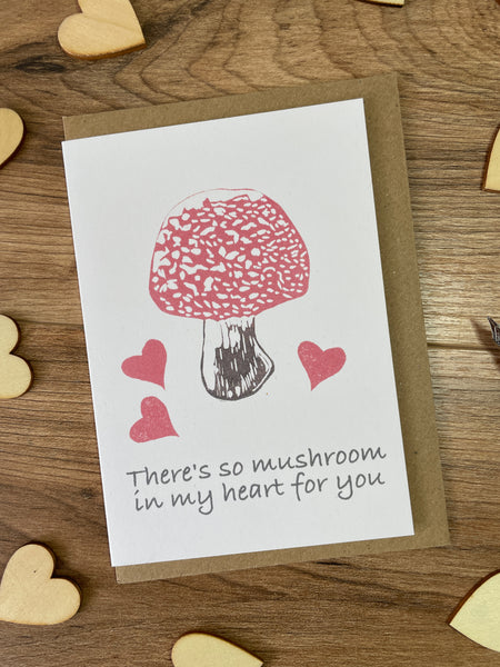 So mushroom room in my heart greeting card