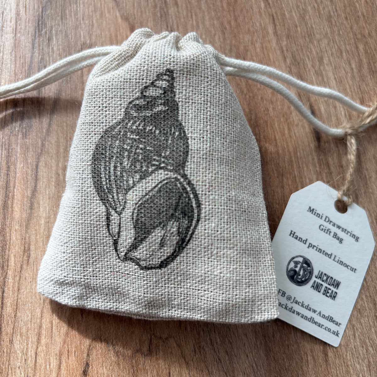 Mini gift pouches- linocut gift bags