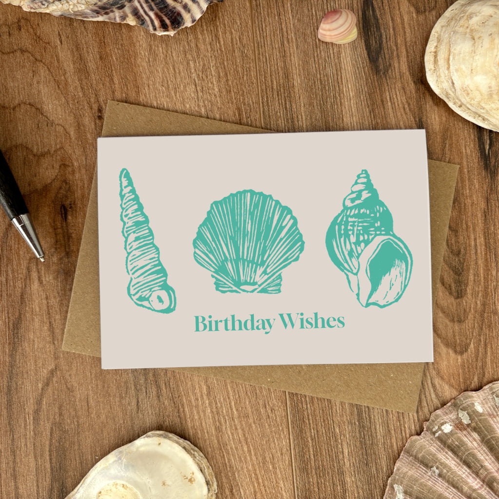 Seashore shell greeting card