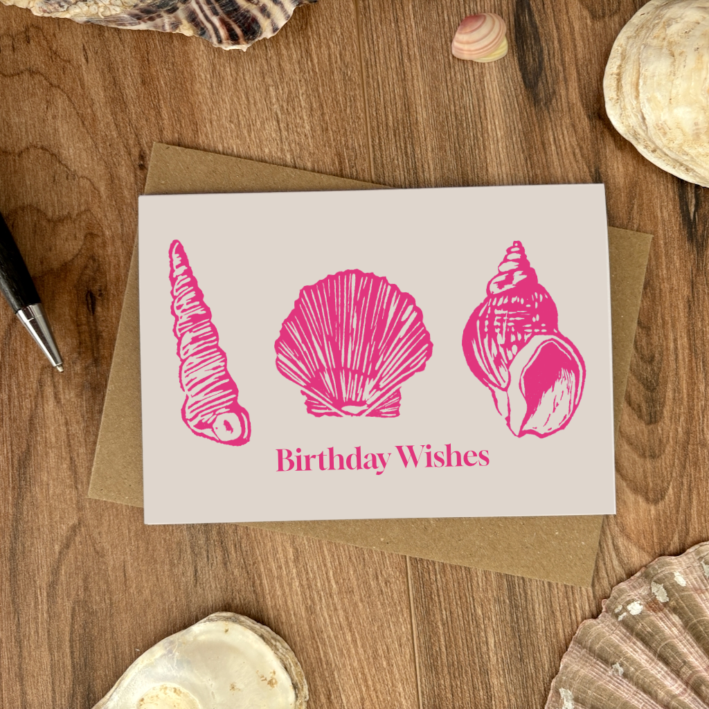 Seashore shell greeting card