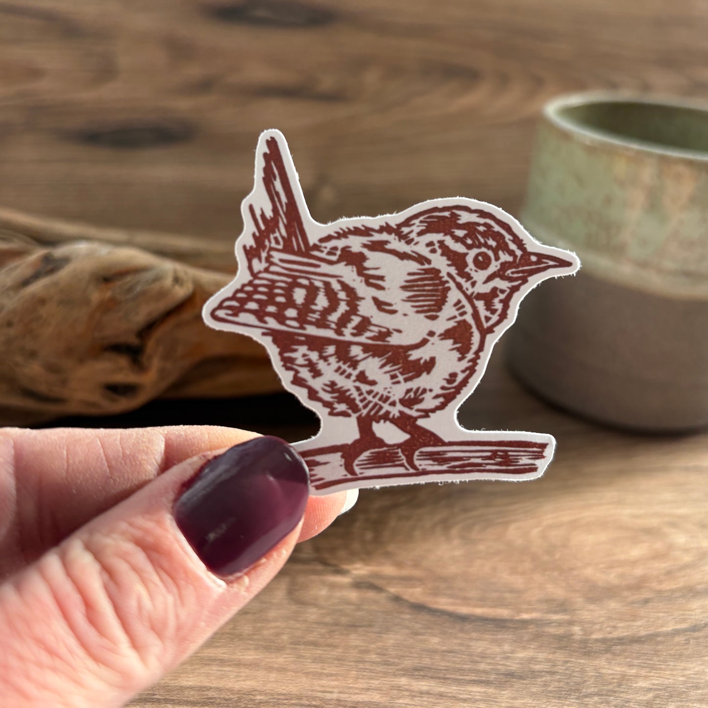 Wren, garden bird- Eco friendly Sticker