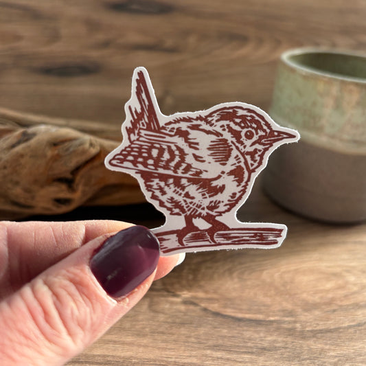 Wren, garden bird- Eco friendly Sticker