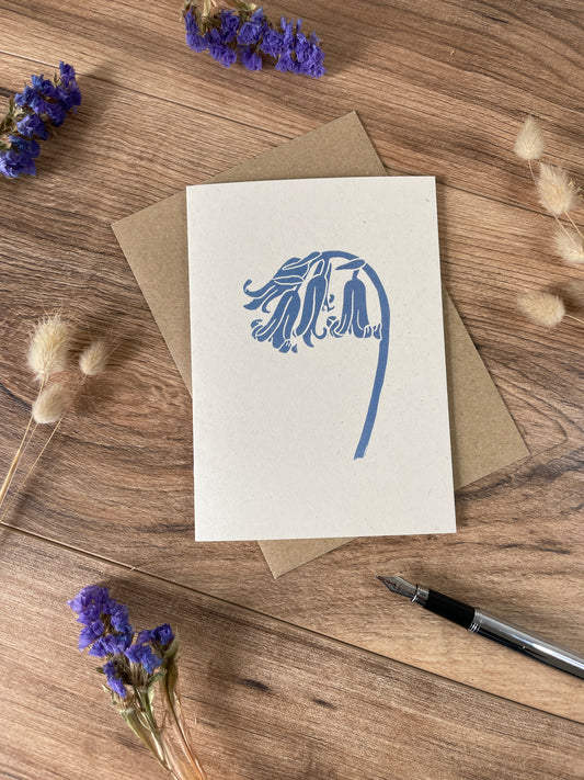 Bluebell, botanical woodland spring greeting card