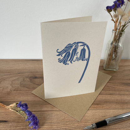 Bluebell, botanical woodland spring greeting card