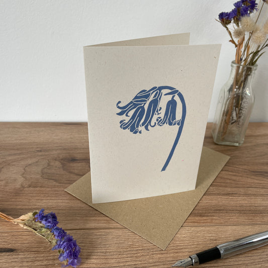 Bluebell, botanical woodland spring greeting card