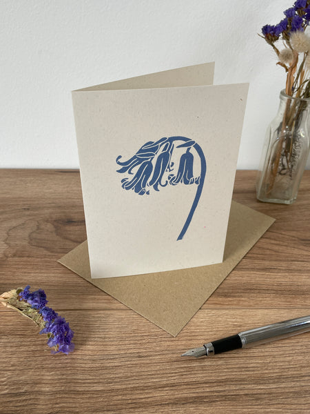 Bluebell, botanical woodland spring greeting card