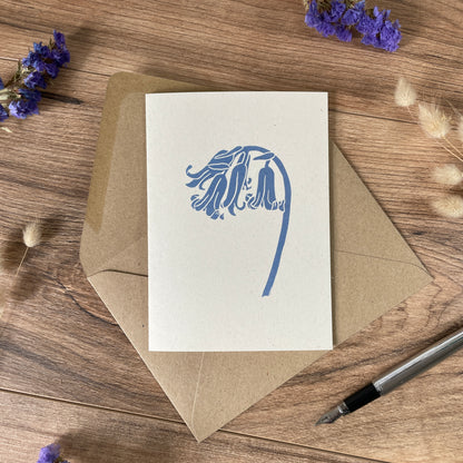 Bluebell, botanical woodland spring greeting card