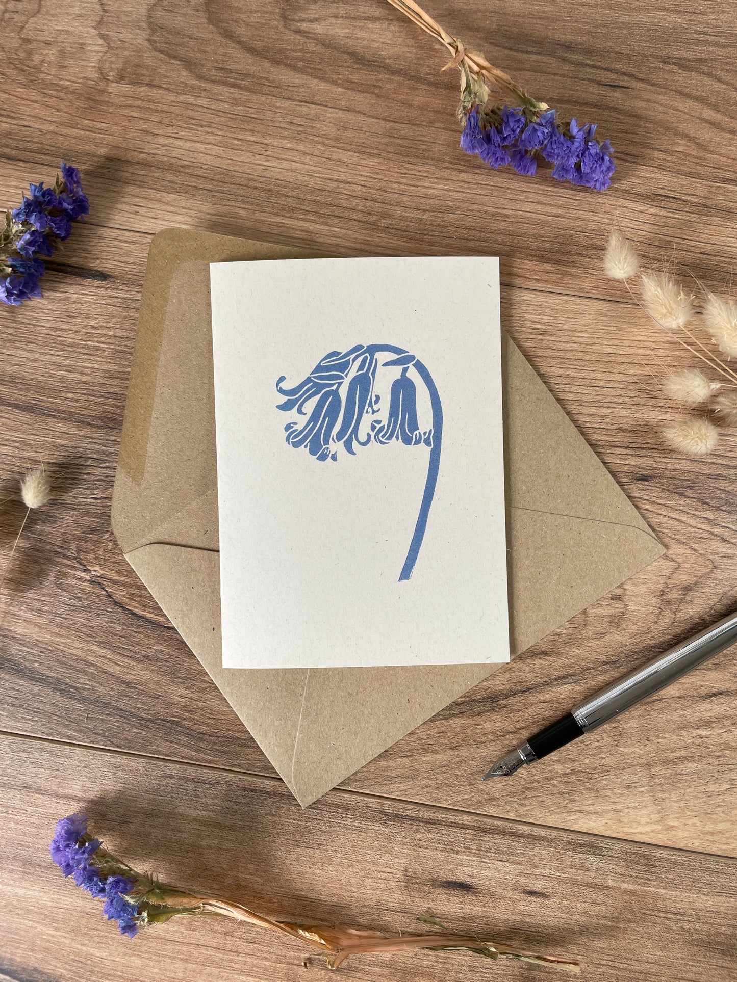 Bluebell, botanical woodland spring greeting card