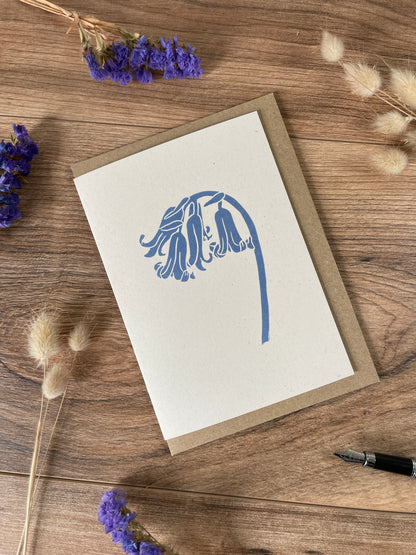 Bluebell, botanical woodland spring greeting card