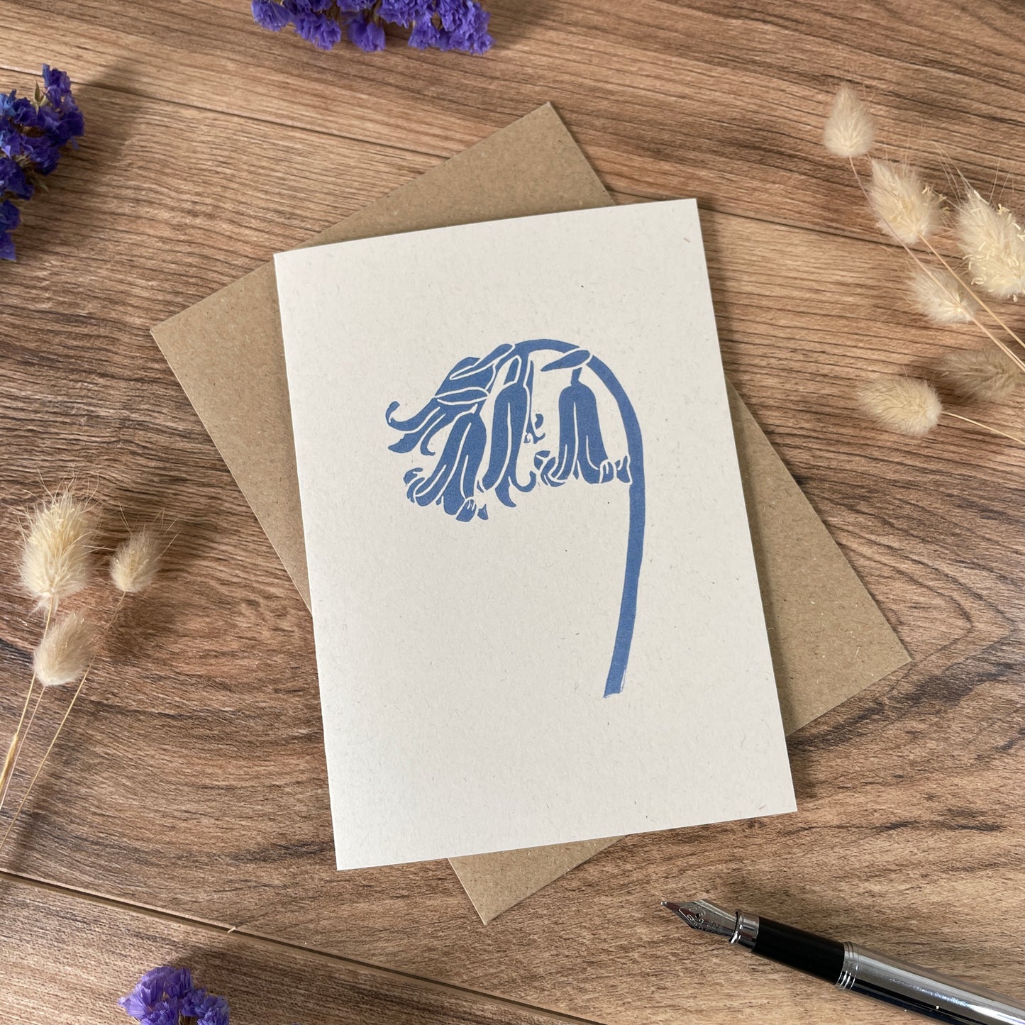 Bluebell, botanical woodland spring greeting card