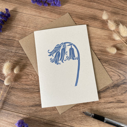 Bluebell, botanical woodland spring greeting card