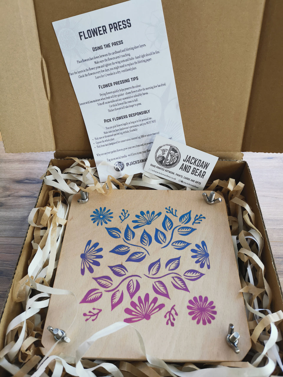 Large Wooden Flower Press - various designs