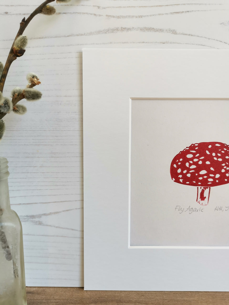 Fly Agaric Fungi - original linocut print