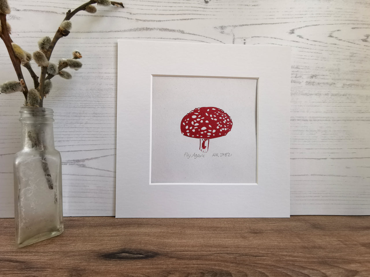Fly Agaric Fungi - original linocut print