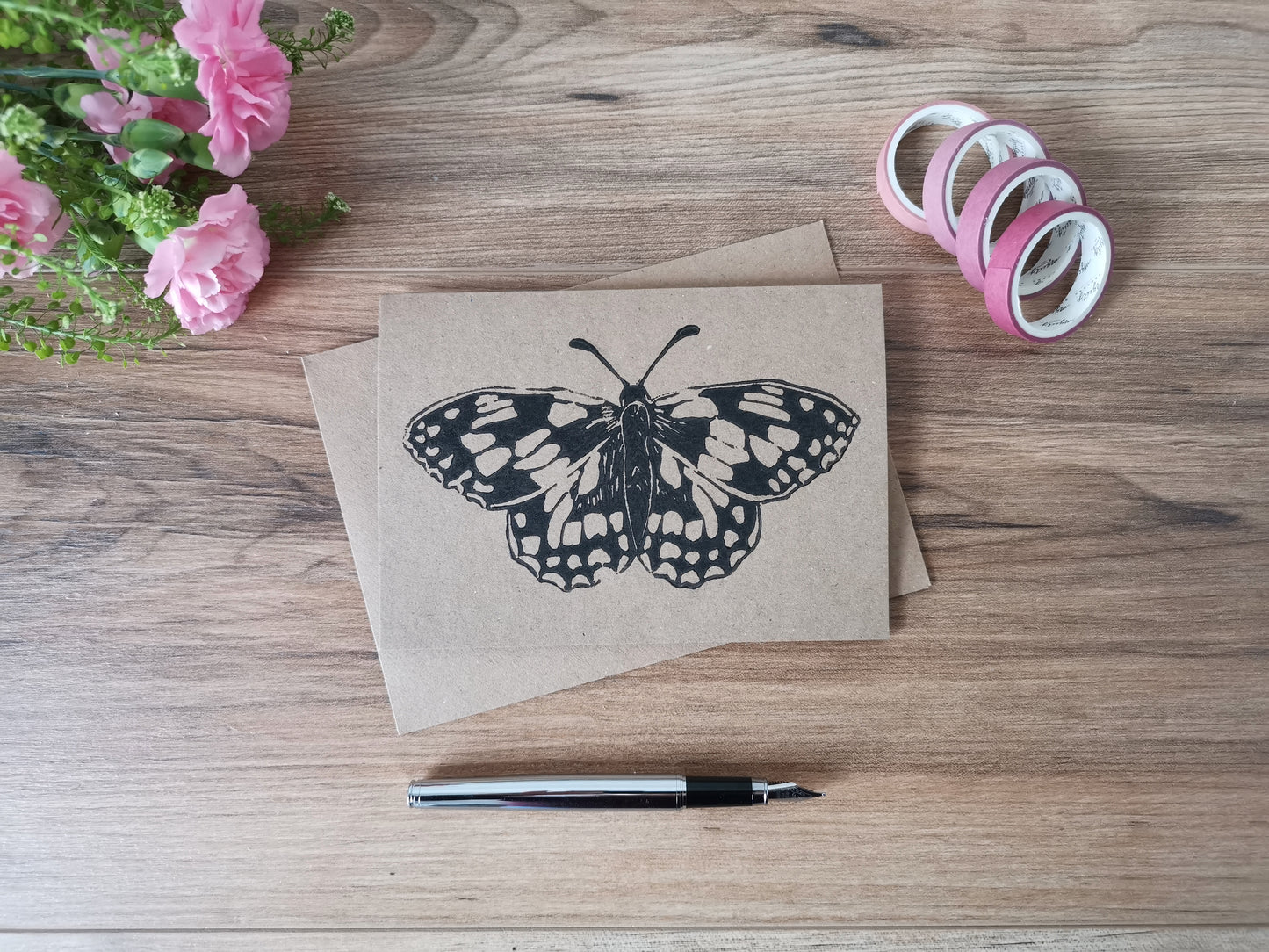 Marbled White butterfly greeting card