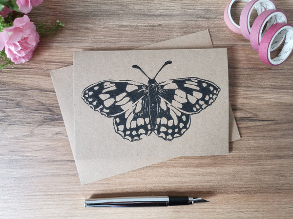 Marbled White butterfly greeting card