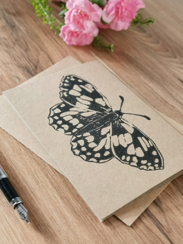 Marbled White butterfly greeting card