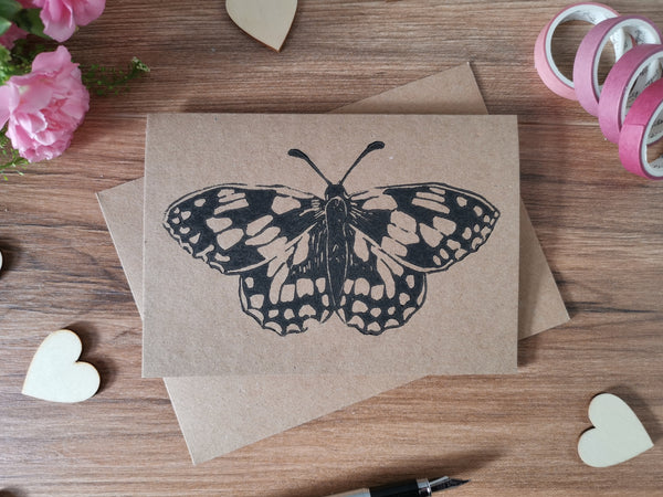 Marbled White butterfly greeting card