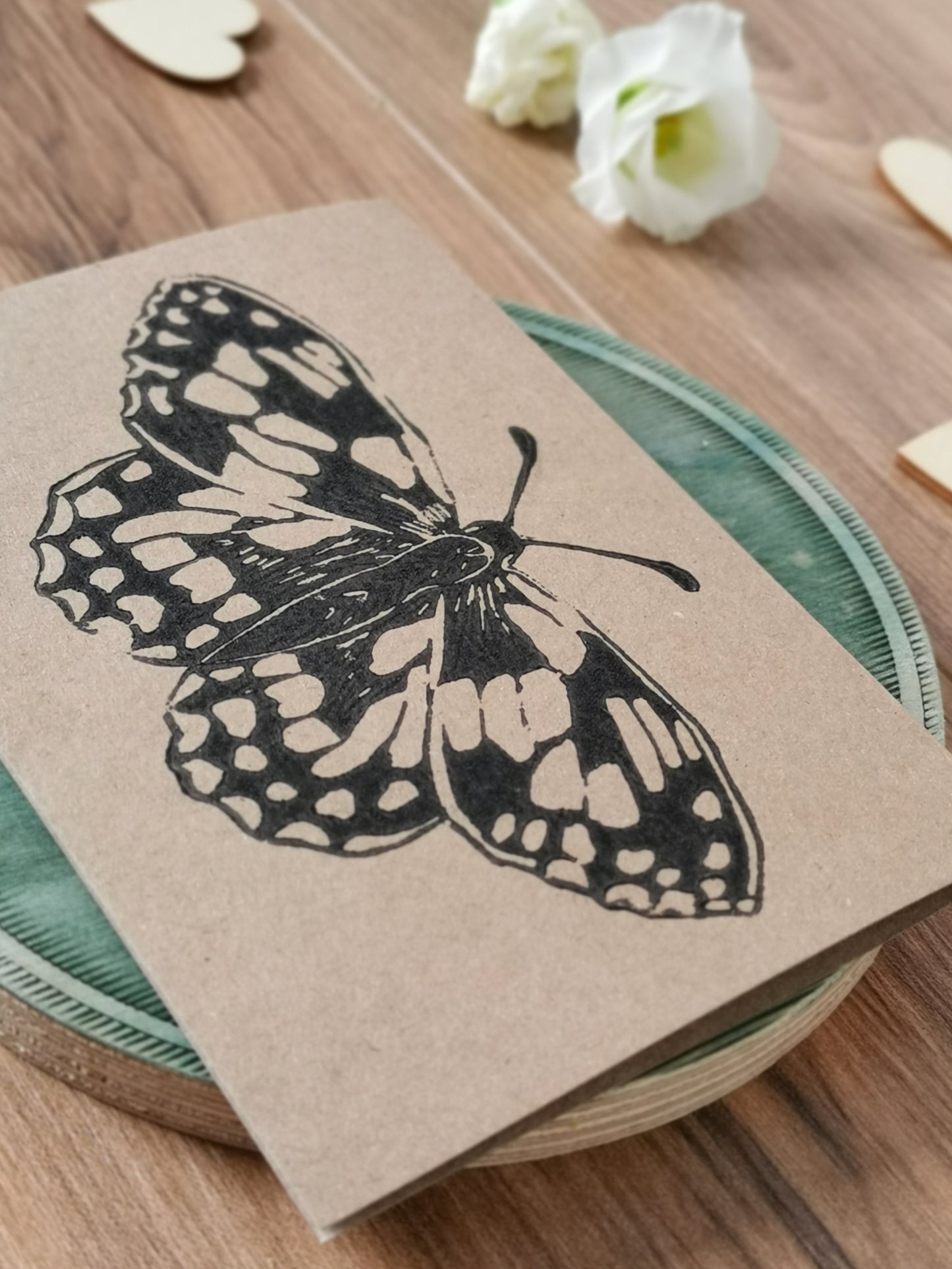 Marbled White butterfly greeting card
